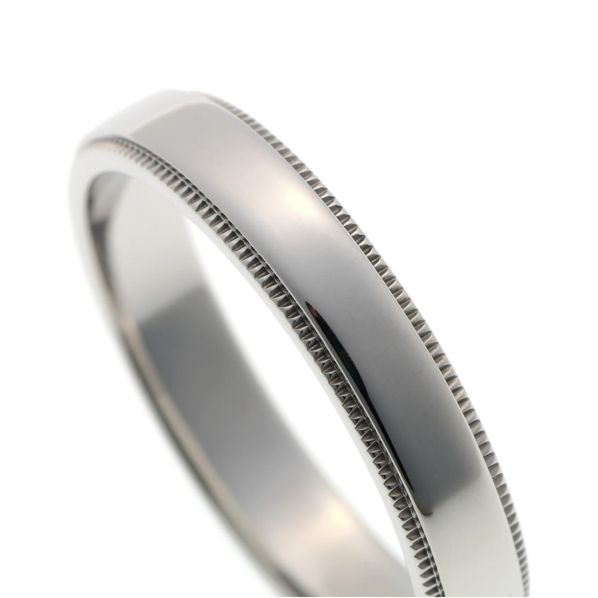 Tiffany & Co. ティファニー ミルグレイン バンド 4mm #18 リング - プラチナ PT950 2420138