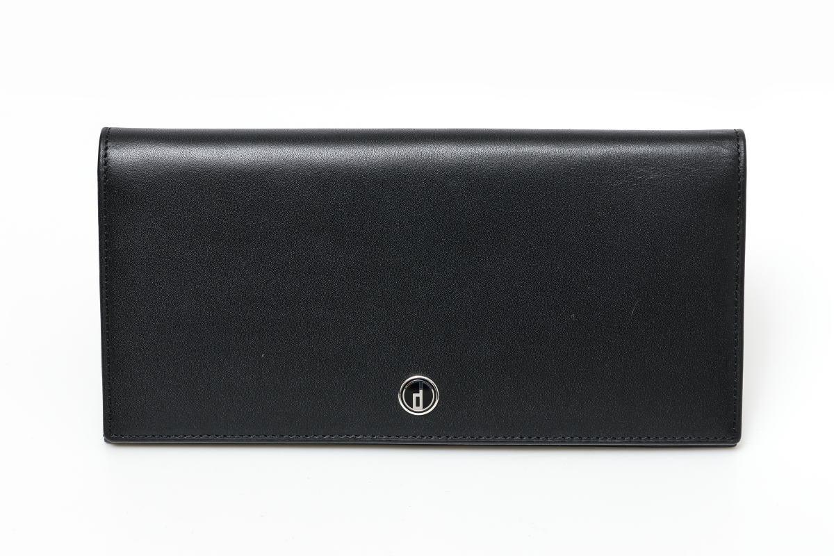 dunhill ダンヒル センチュリーマン ロングウォレット 二つ折り長財布 LL1010A カーフ　ブラック 2500016