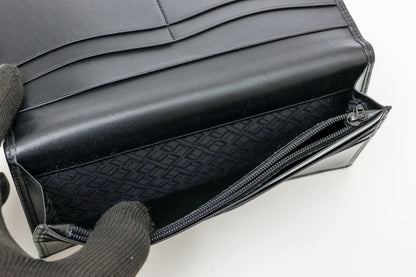dunhill ダンヒル センチュリーマン ロングウォレット 二つ折り長財布 LL1010A カーフ　ブラック 2500016