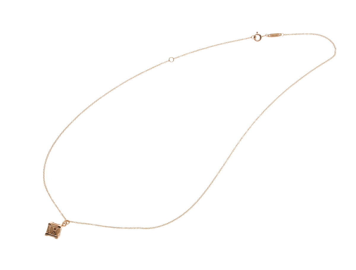 Tiffany & Co. ティファニー アトラス キューブ ネックレス - ピンクゴールド 750PG 2510005