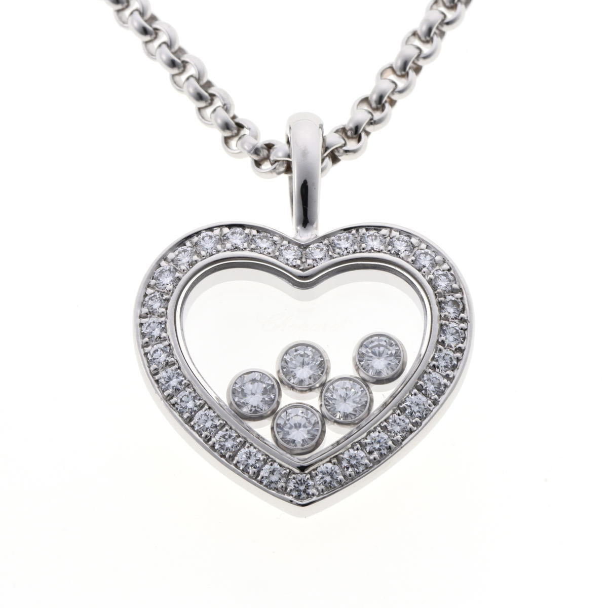 Chopard ショパール ハッピーダイヤモンド ハート ネックレス 79/4516 ホワイトゴールド 750WG 2510011