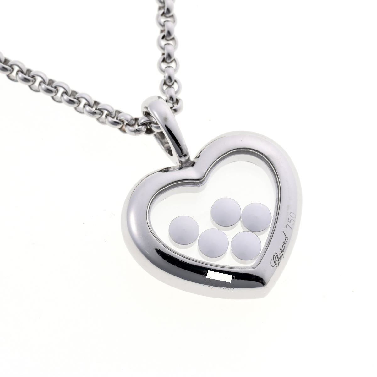 Chopard ショパール ハッピーダイヤモンド ハート ネックレス 79/4516 ホワイトゴールド 750WG 2510011