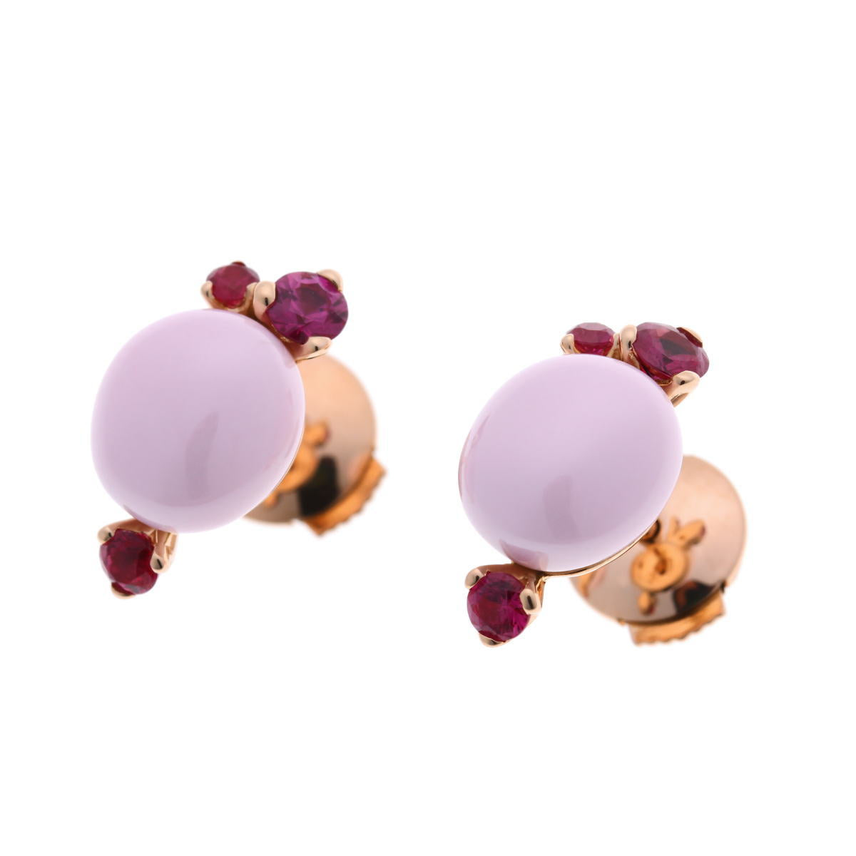POMELLATO ポメラート カプリ ピンクセラミック ルビー ピアス - ピンクゴールド 750PG 2510013