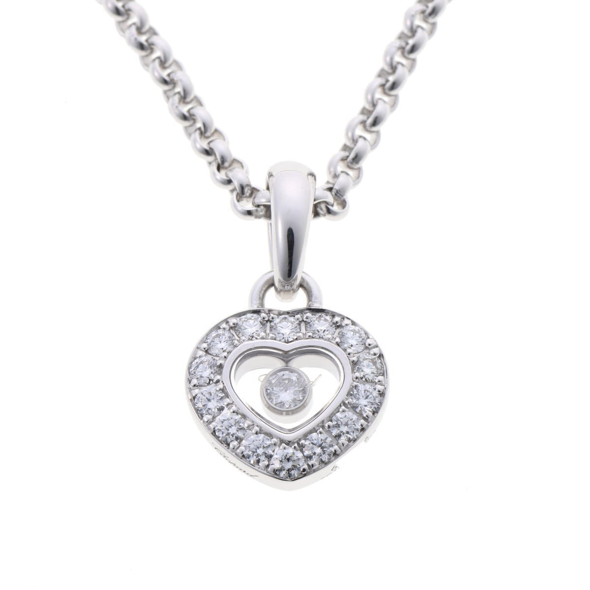Chopard ショパール ハッピーダイヤモンド ハート ネックレス 791084 ホワイトゴールド 750WG 2510030