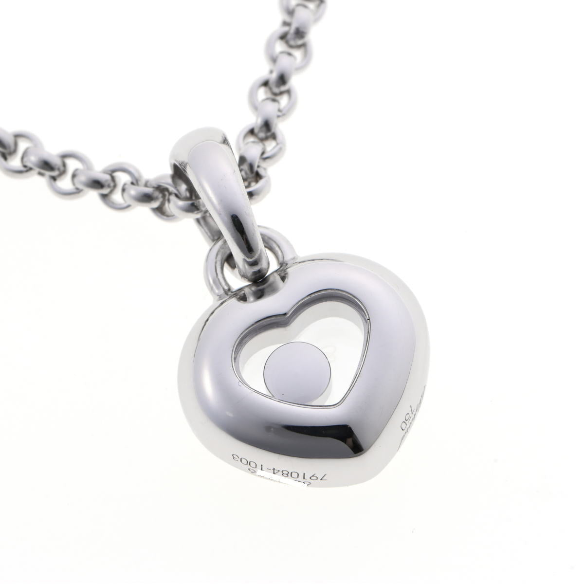Chopard ショパール ハッピーダイヤモンド ハート ネックレス 791084 ホワイトゴールド 750WG 2510030