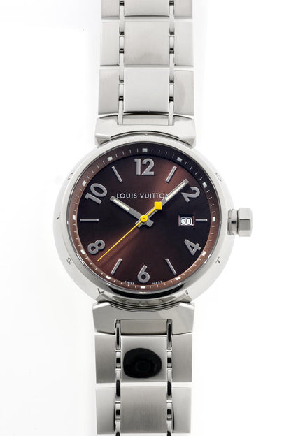 Louis Vuitton ルイヴィトン タンブール クォーツ Q1111 SS メンズ 時計 2510033