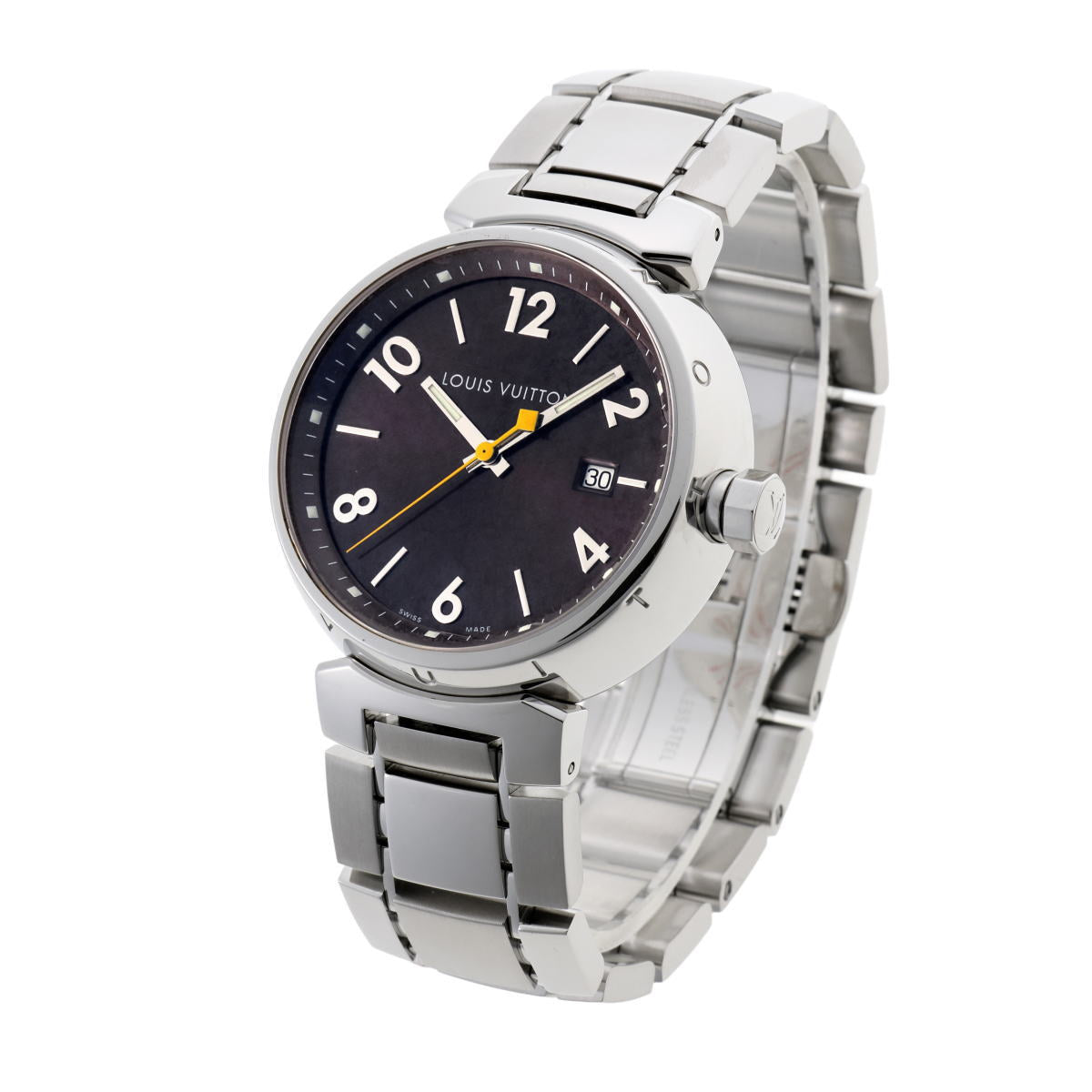 Louis Vuitton ルイヴィトン タンブール クォーツ Q1111 SS メンズ