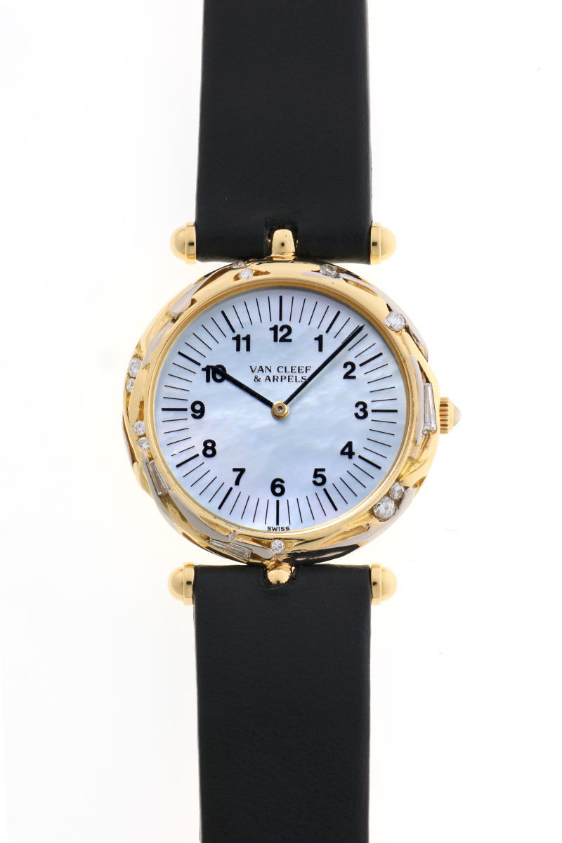 Van Cleef & Arpels  ヴァンクリーフ&アーペル ラウンドウォッチ ダイヤ 手巻 Cal.21 G1549V2 750YG/WG レディース 時計 2510034