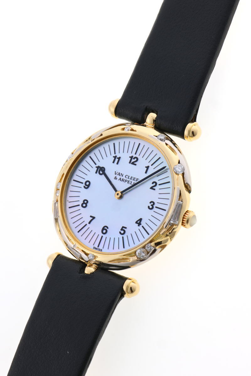 Van Cleef & Arpels  ヴァンクリーフ&アーペル ラウンドウォッチ ダイヤ 手巻 Cal.21 G1549V2 750YG/WG レディース 時計 2510034