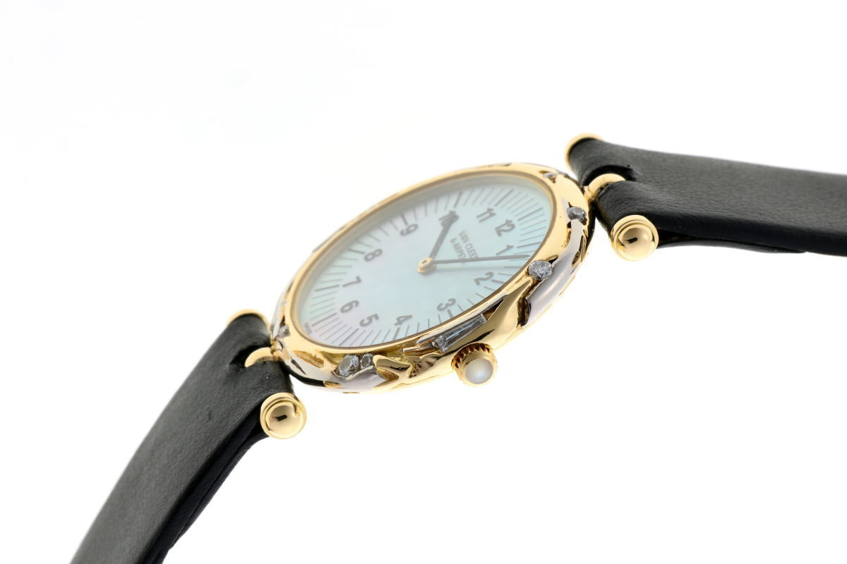 Van Cleef & Arpels  ヴァンクリーフ&アーペル ラウンドウォッチ ダイヤ 手巻 Cal.21 G1549V2 750YG/WG レディース 時計 2510034