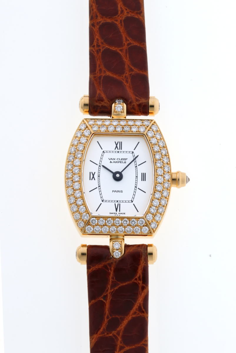 Van Cleef & Arpels ヴァンクリーフ&アーペル クラシック トノー ダイヤ クォーツ 122968B2 750YG レディース 時計 2510040