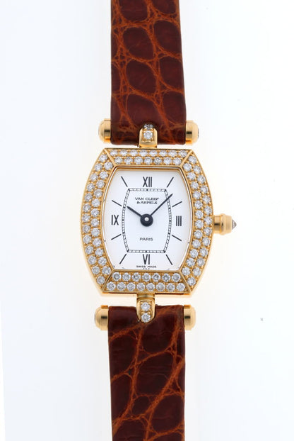 Van Cleef & Arpels ヴァンクリーフ&アーペル クラシック トノー ダイヤ クォーツ 122968B2 750YG レディース 時計 2510040