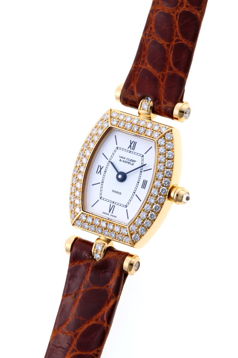 Van Cleef & Arpels ヴァンクリーフ&アーペル クラシック トノー ダイヤ クォーツ 122968B2 750YG レディース 時計 2510040