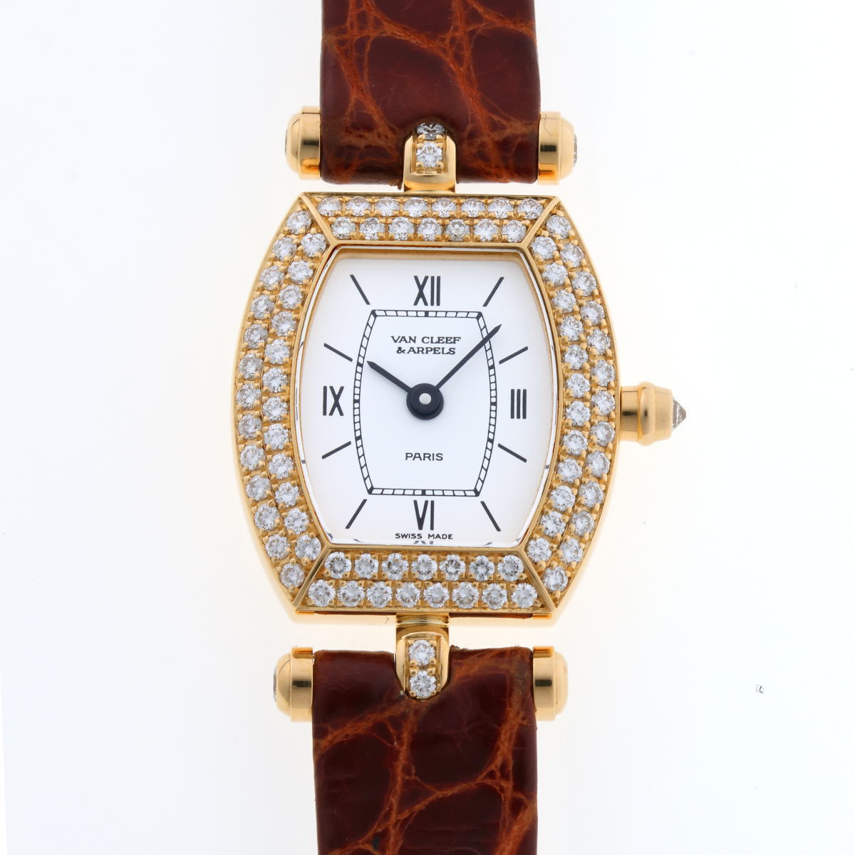 Van Cleef & Arpels ヴァンクリーフ&アーペル クラシック トノー ダイヤ クォーツ 122968B2 750YG レディース 時計 2510040