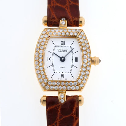 Van Cleef & Arpels ヴァンクリーフ&アーペル クラシック トノー ダイヤ クォーツ 122968B2 750YG レディース 時計 2510040