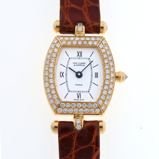 Van Cleef & Arpels ヴァンクリーフ&アーペル クラシック トノー ダイヤ クォーツ 122968B2 750YG レディース 時計 2510040