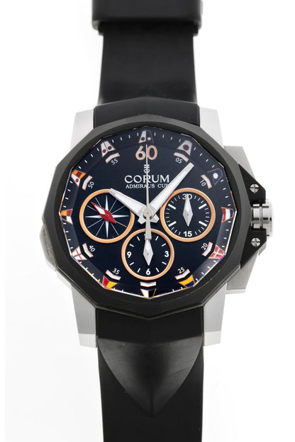 CORUM コルム アドミラルズカップ スプリットセコンド クロノグラフ オートマチック 01.0075 / A986/02937 SS / PVD メンズ 時計 2510045