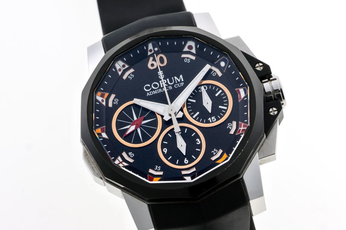 CORUM コルム アドミラルズカップ スプリットセコンド クロノグラフ オートマチック 01.0075 / A986/02937 SS / PVD メンズ 時計 2510045