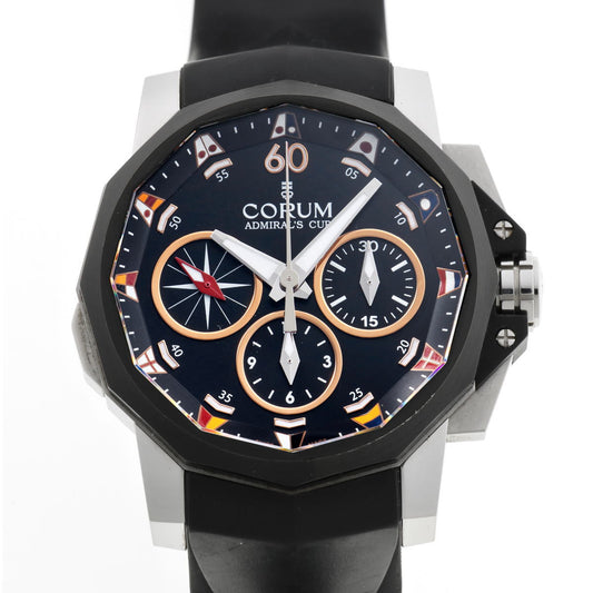CORUM コルム アドミラルズカップ スプリットセコンド クロノグラフ オートマチック 01.0075 / A986/02937 SS / PVD メンズ 時計 2510045