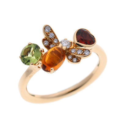 CHAUMET  ショーメ アトラップモア ハチ ダイヤ マルチカラー リング - イエローゴールド 750YG 2510052