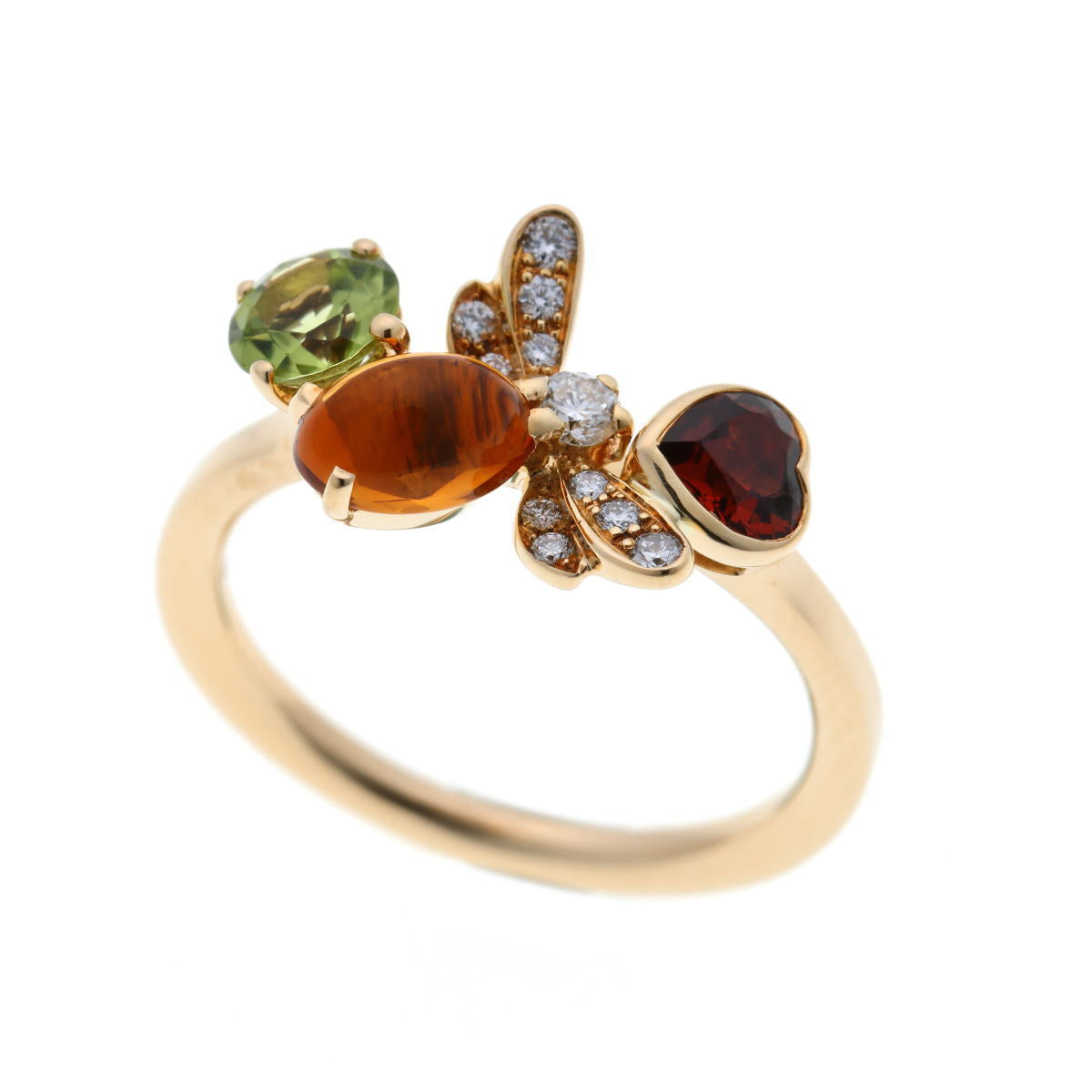 CHAUMET  ショーメ アトラップモア ハチ ダイヤ マルチカラー リング - イエローゴールド 750YG 2510052