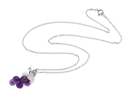 MIKIMOTO ミキモト ブドウ グレープ アメジスト パール ネックレス - ホワイトゴールド K18WG 2510055