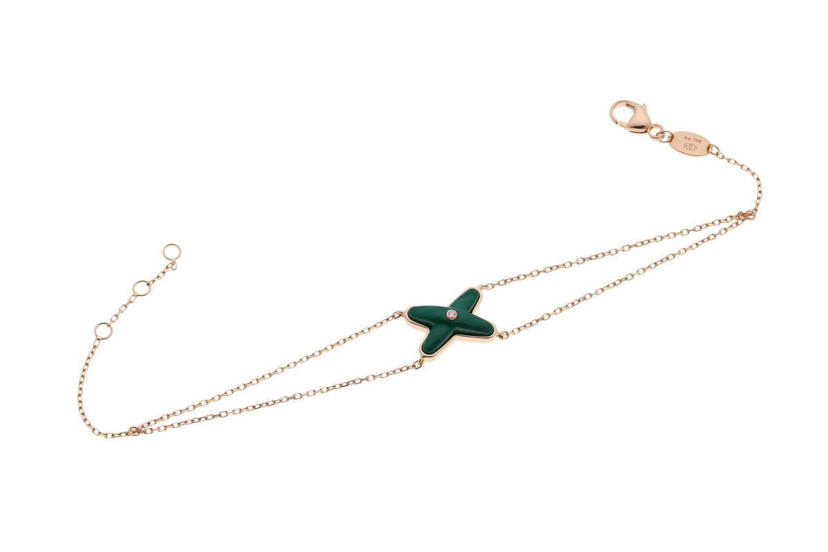 CHAUMET  ショーメ リアン マラカイト ダイヤ ブレスレット - ピンクゴールド 750PG 2510057