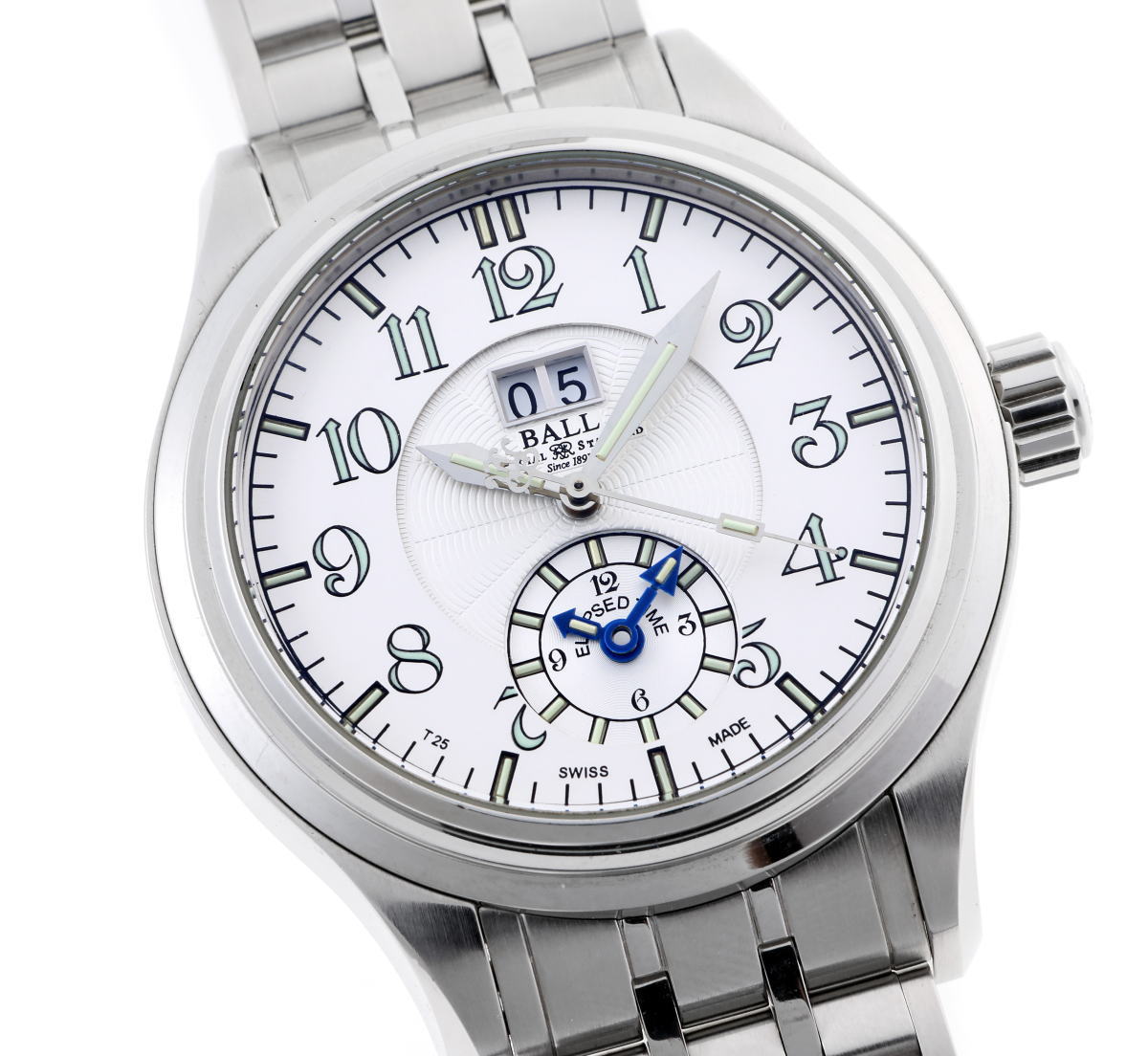 BALL ボールウォッチ トレインマスター デュアルタイム オートマチック GM1056D-SJ-WH SS メンズ 時計 2510063