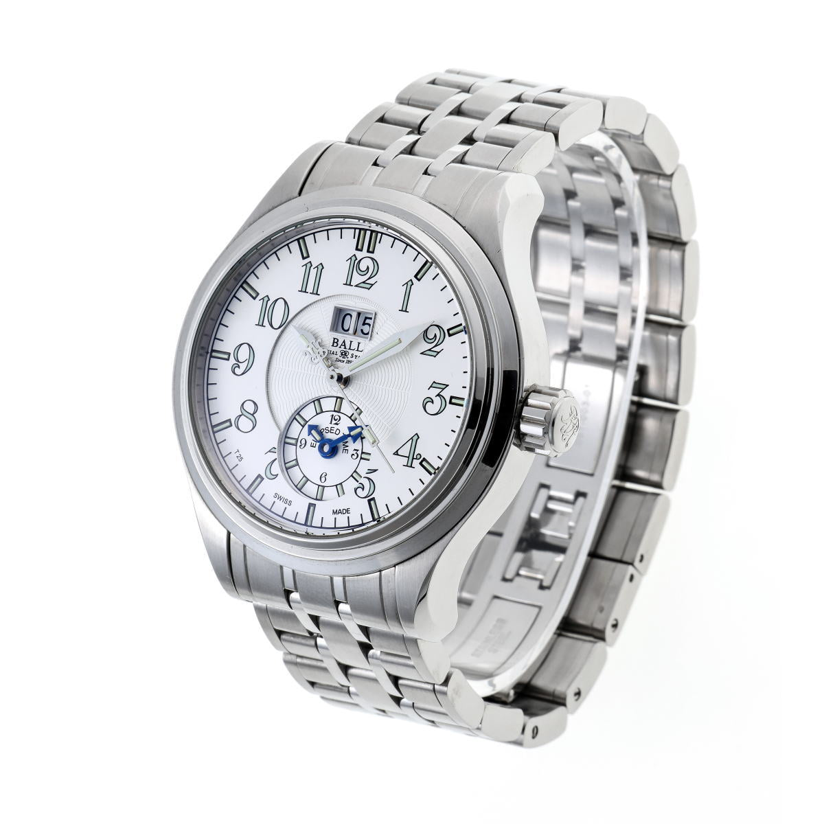 BALL ボールウォッチ トレインマスター デュアルタイム オートマチック GM1056D-SJ-WH SS メンズ 時計 2510063