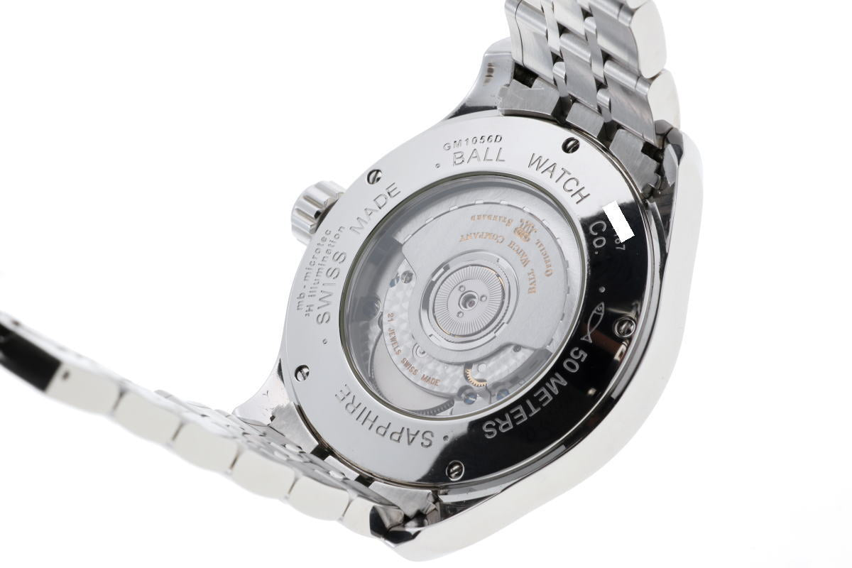 BALL ボールウォッチ トレインマスター デュアルタイム オートマチック GM1056D-SJ-WH SS メンズ 時計 2510063