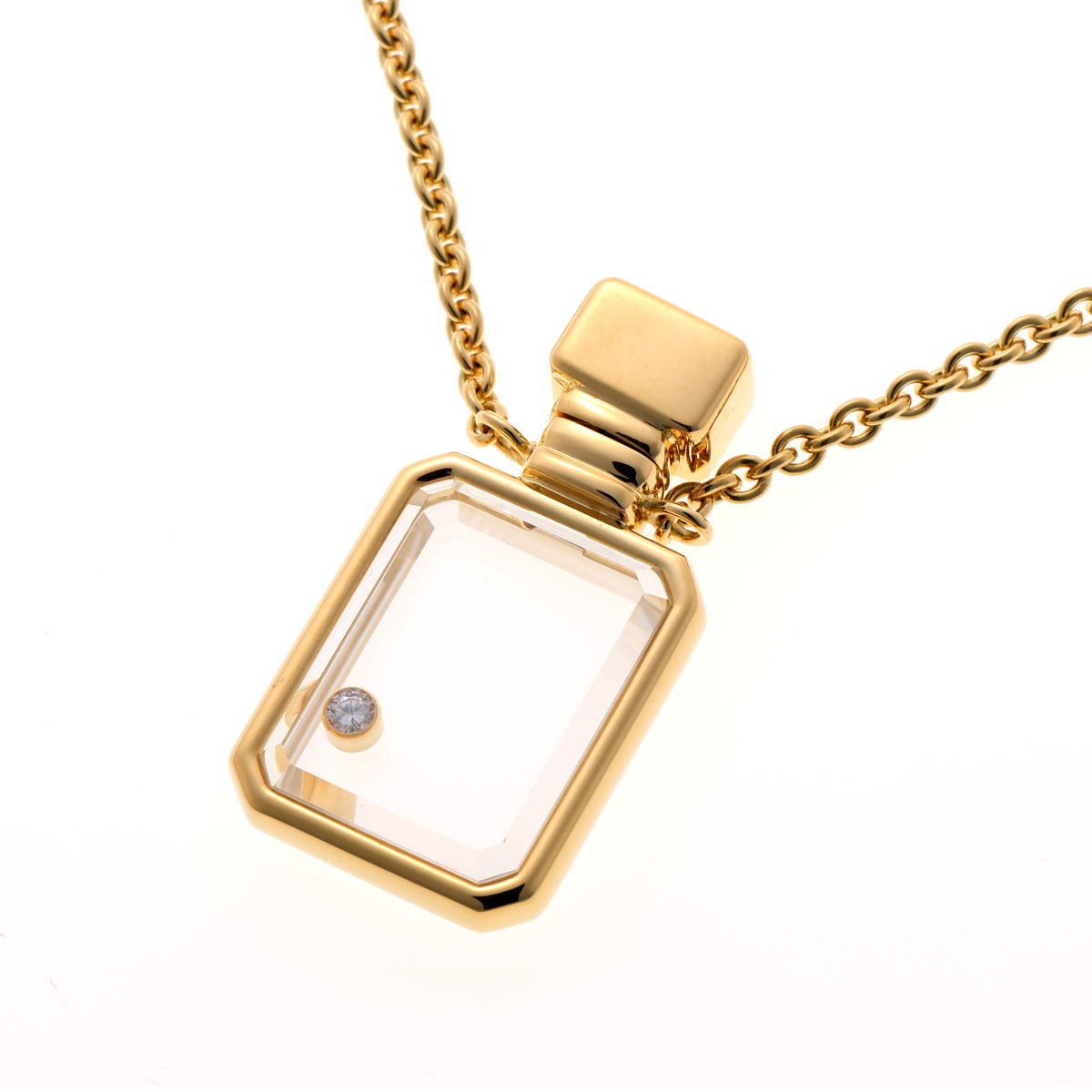 Chopard ショパール ボトルモチーフ ダイヤ ネックレス イエローゴールド 750YG 2510085