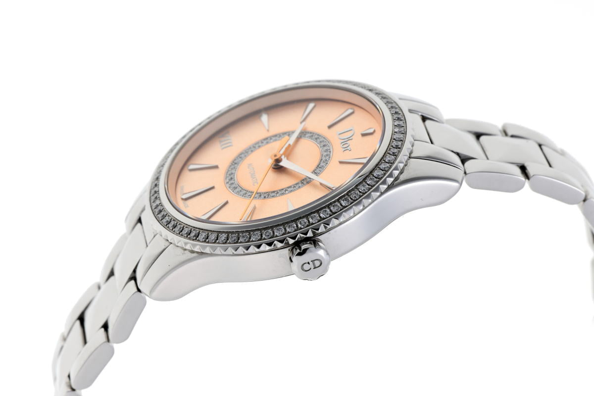 Dior ディオール ユイット モンテーニュ ダイヤ オートマチック CD152510 SS レディース 時計 2510092
