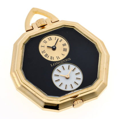 LONGINES ロンジン デュアルタイム ポケットウォッチ 手巻　Cal.L15 AS1977-2 15L-W1055 GP ユニセックス 時計 2510097