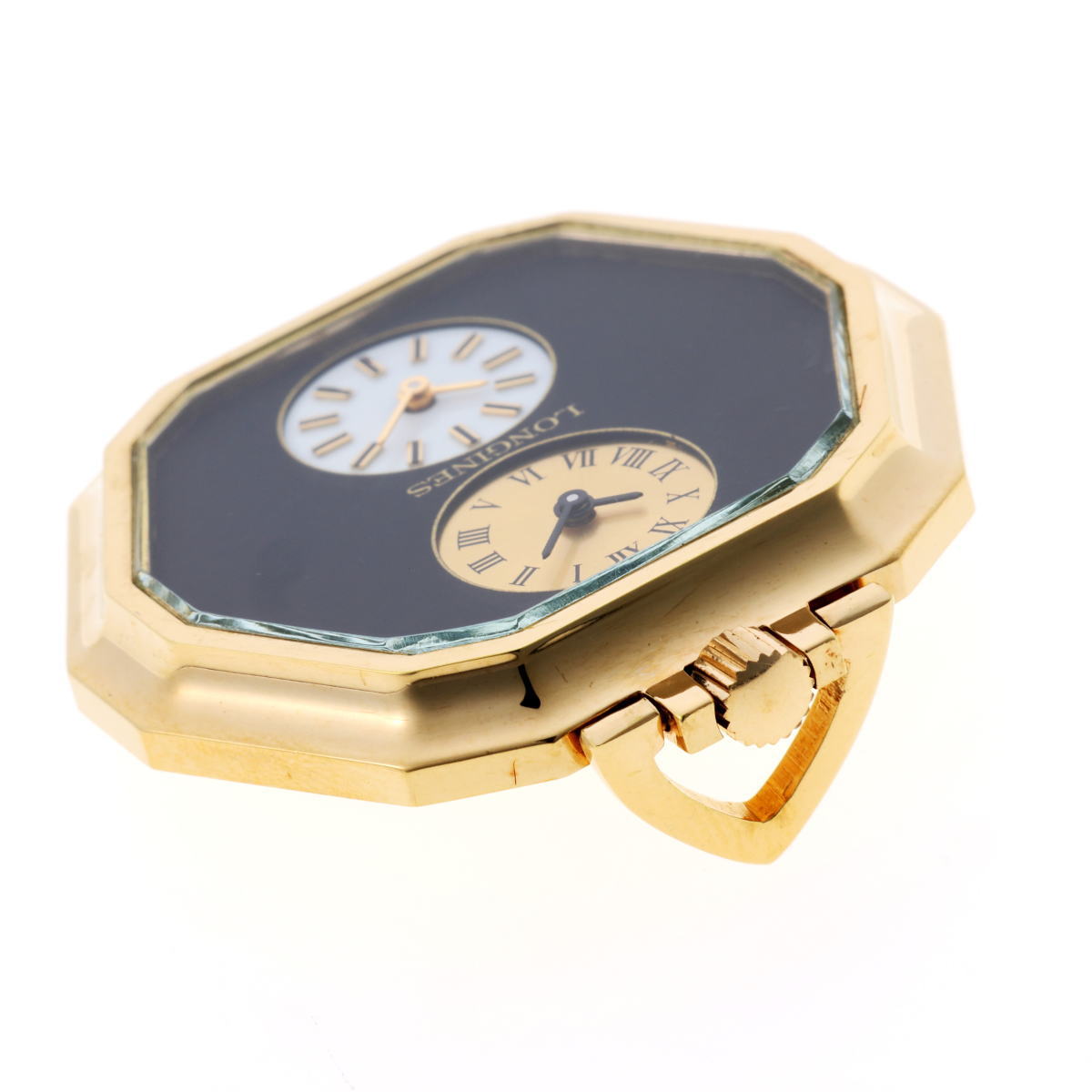 LONGINES ロンジン デュアルタイム ポケットウォッチ 手巻　Cal.L15 AS1977-2 15L-W1055 GP ユニセックス 時計 2510097