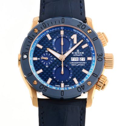 EDOX エドックス クロノオフショア1 クロノグラフ デイデイト オートマチック 01122-37RBU3-BUIR3-L GP / SS / CE メンズ 時計 2510119
