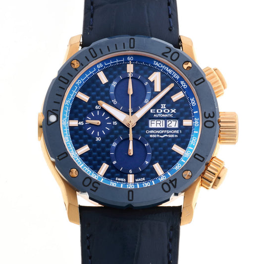 EDOX エドックス クロノオフショア1 クロノグラフ デイデイト オートマチック 01122-37RBU3-BUIR3-L GP / SS / CE メンズ 時計 2510119