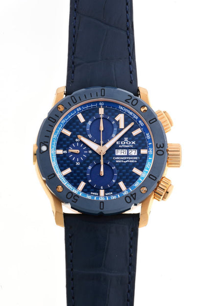 EDOX エドックス クロノオフショア1 クロノグラフ デイデイト オートマチック 01122-37RBU3-BUIR3-L GP / SS / CE メンズ 時計 2510119