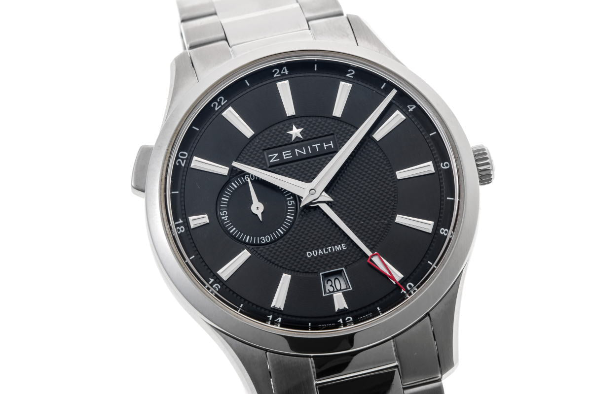 ZENITH ゼニス エリート キャプテン デュアルタイム オートマチック 03.2130.682/22.M2130 SS メンズ 時計 2510122