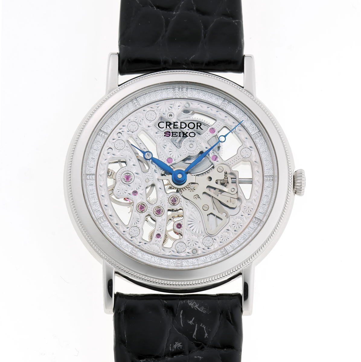SEIKO セイコー クレドール シグノ スケルトン 手巻 GBBD987 / 6899-0010 PT950 メンズ 時計 2510127