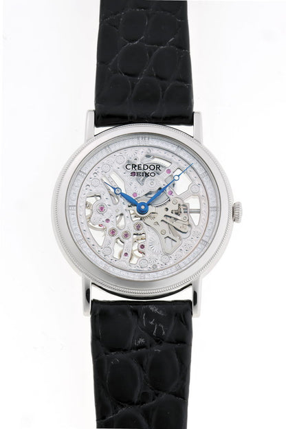 SEIKO セイコー クレドール シグノ スケルトン 手巻 GBBD987 / 6899-0010 PT950 メンズ 時計 2510127