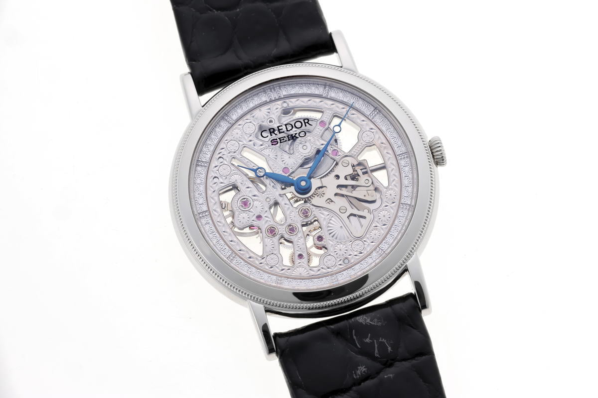 SEIKO セイコー クレドール シグノ スケルトン 手巻 GBBD987 / 6899-0010 PT950 メンズ 時計 2510127