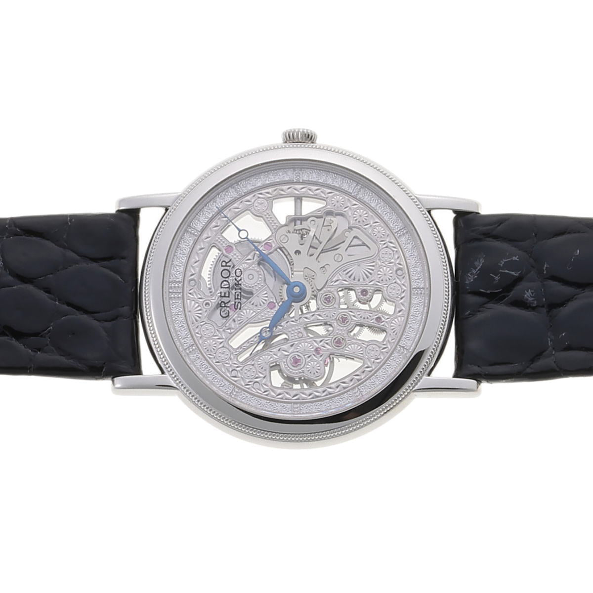 SEIKO セイコー クレドール シグノ スケルトン 手巻 GBBD987 / 6899-0010 PT950 メンズ 時計 2510127