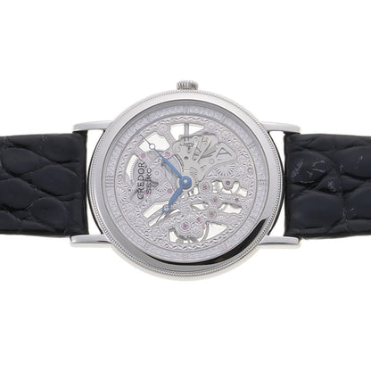 SEIKO セイコー クレドール シグノ スケルトン 手巻 GBBD987 / 6899-0010 PT950 メンズ 時計 2510127
