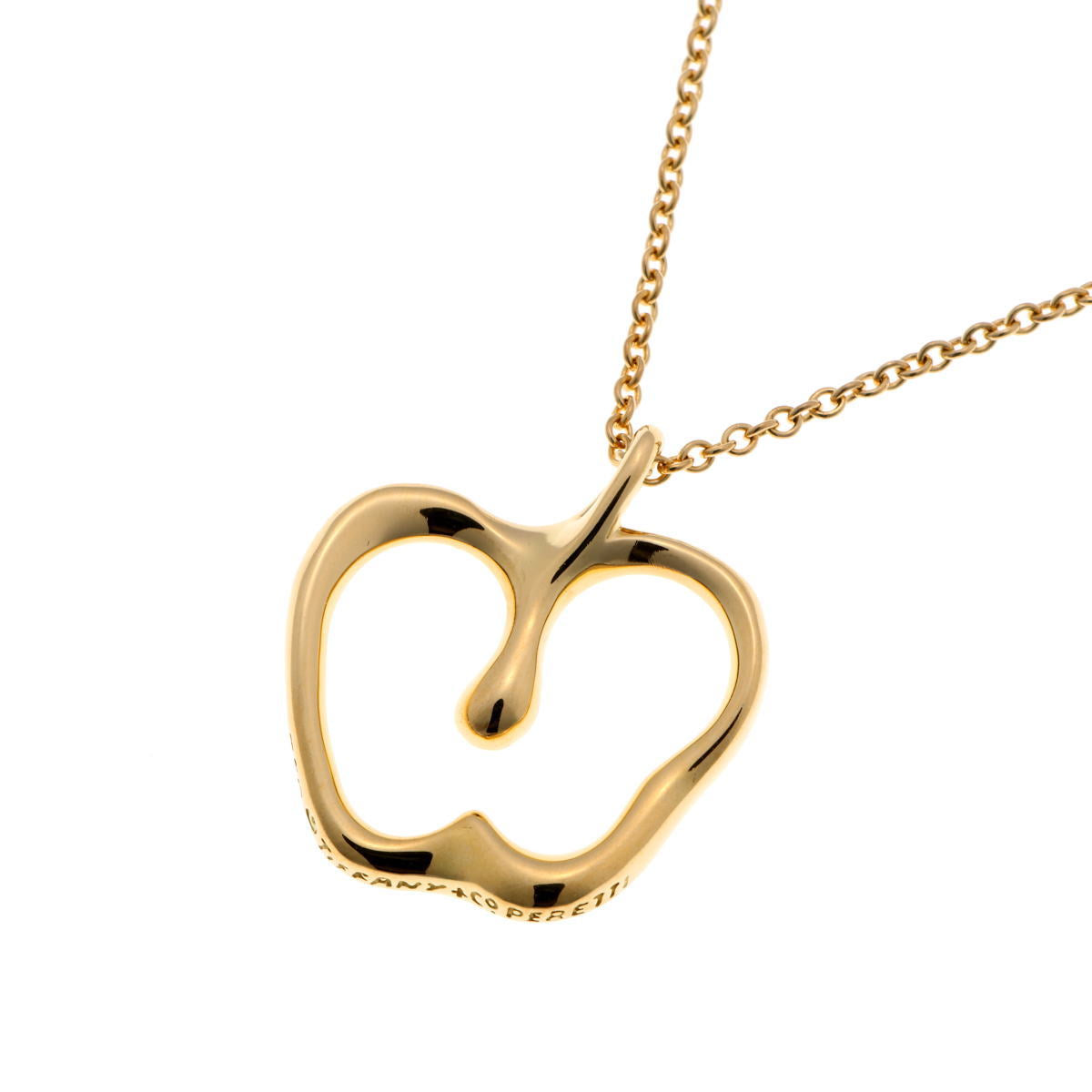 Tiffany & Co. ティファニー エルサ・ペレッティ アップル ネックレス イエローゴールド 750YG 2510139