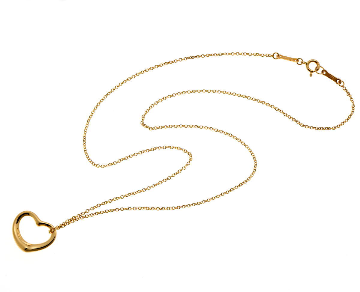 Tiffany & Co. ティファニー エルサ・ペレッティ オープンハート ネックレス イエローゴールド 750YG 2510145