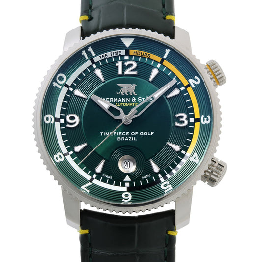 JAERMANN ＆ STUBI ヤーマン&ストゥービ ロイヤルオープン コースタイマー GMT オートマチック RCB1 SS メンズ 時計 2510154