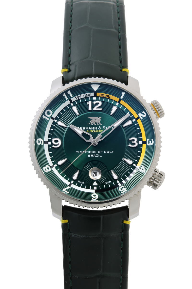 JAERMANN ＆ STUBI ヤーマン&ストゥービ ロイヤルオープン コースタイマー GMT オートマチック RCB1 SS メンズ 時計 2510154