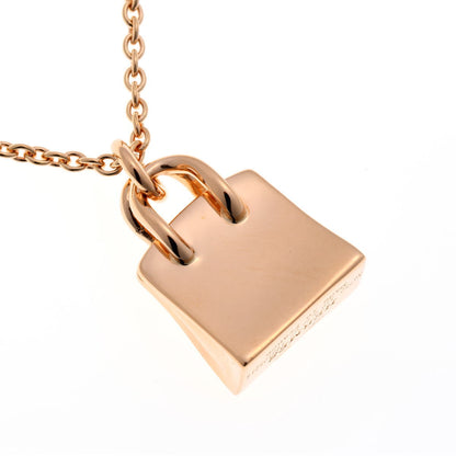 HERMES エルメス アミュレット バーキン ダイヤ ネックレス ピンクゴールド 750PG 2510159