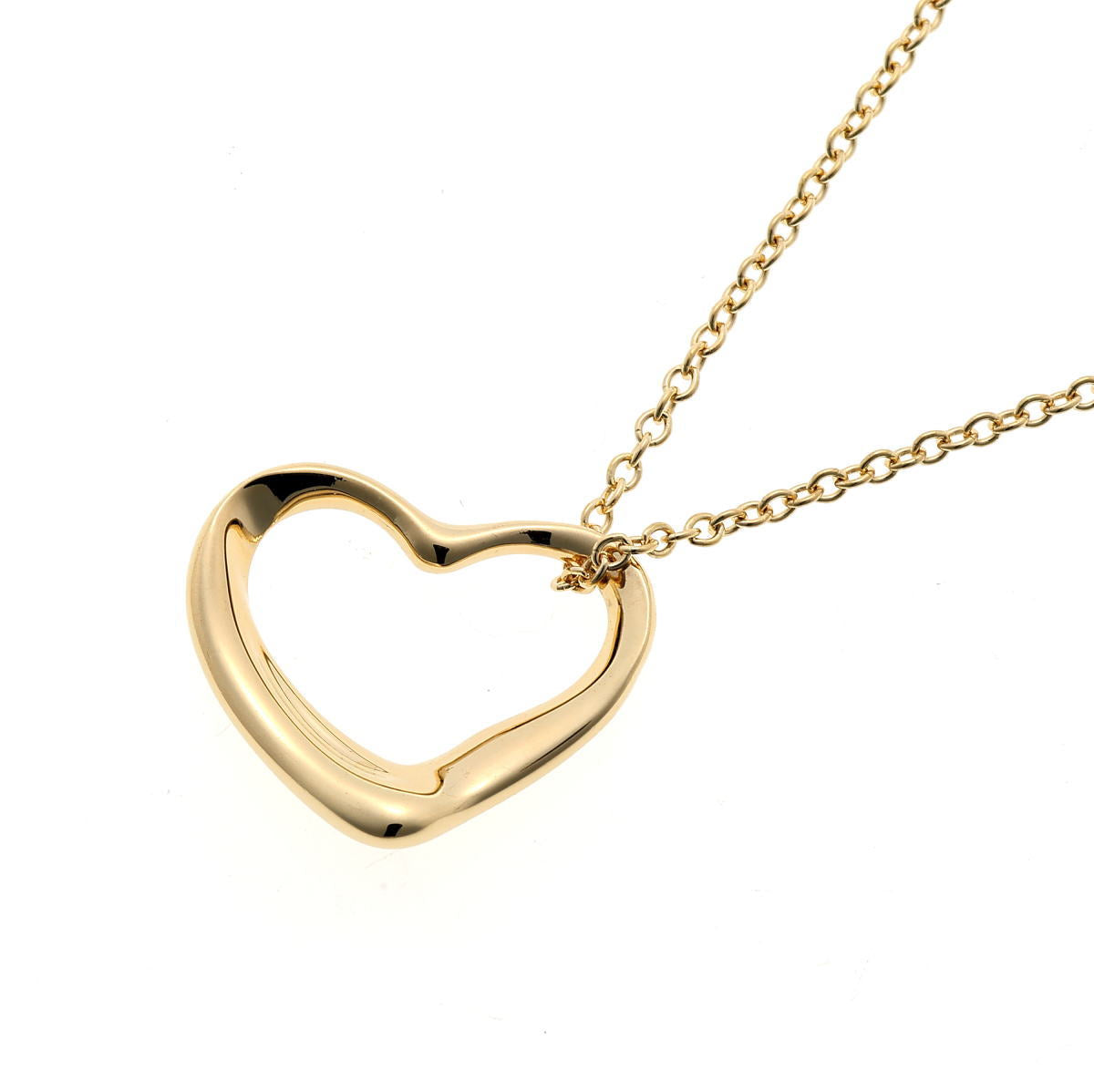 Tiffany & Co. ティファニー エルサ・ペレッティ オープンハート ネックレス - イエローゴールド 750YG 2510177
