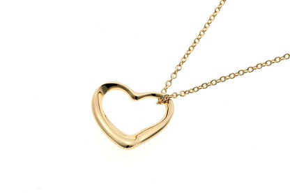 Tiffany & Co. ティファニー エルサ・ペレッティ オープンハート ネックレス - イエローゴールド 750YG 2510177